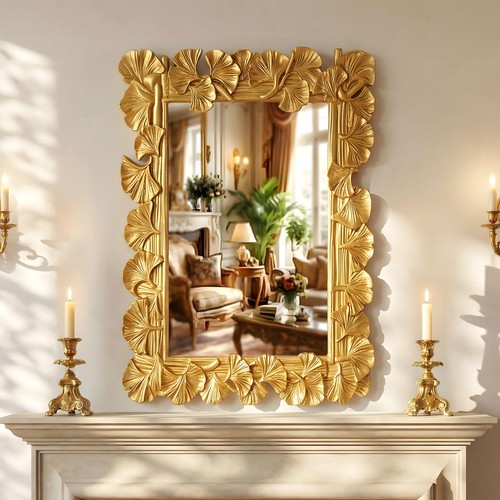 Vintage gold mirror - gold,