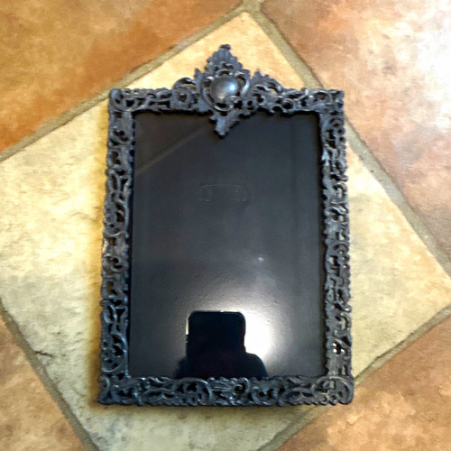 Black ornate rectangular - black,
