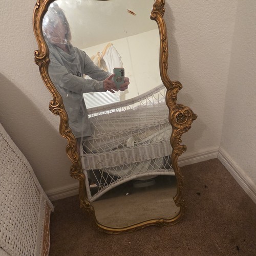 Ornate gold framed rectangular - gold,