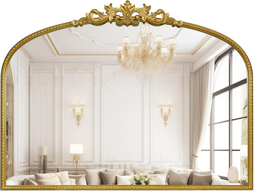Elegant gold vintage mirror - vintage,