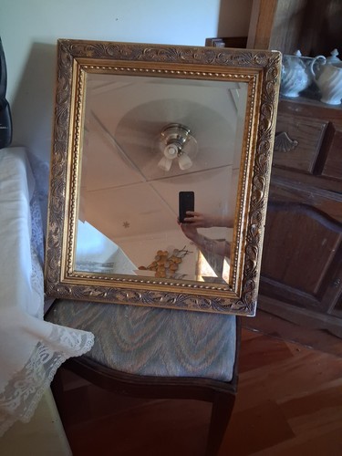 Vintage ornate gold gilt wall - gilt,