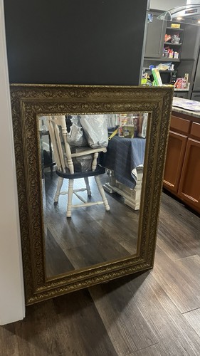 Gold ornate framed rectangular - gold,