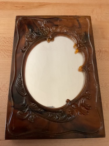 Vintage brown plastic accent - vintage,