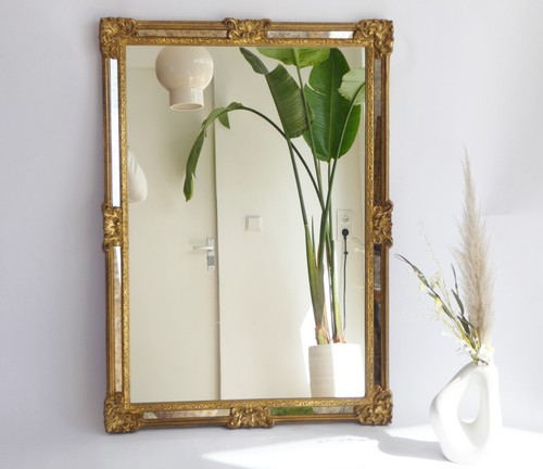 Vintage rectangular gilt wood - vintage,