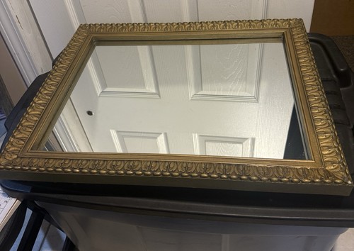 Ornate gold tone - tone, rectangular