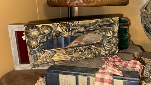 Vintage gold gilt ornate wood - ornate,