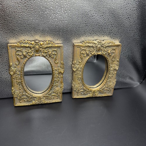 Vintage pair ornate gold - ornate,