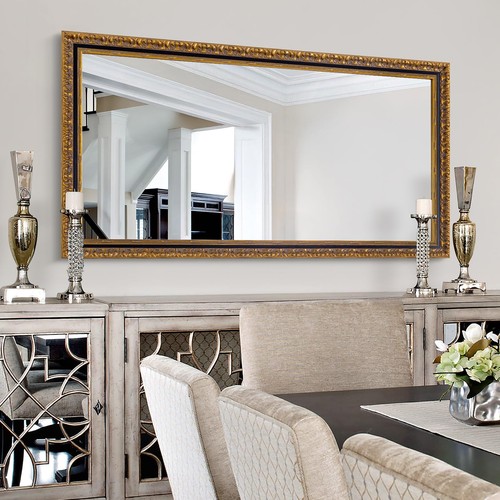 Large gold mirror - gold, wall