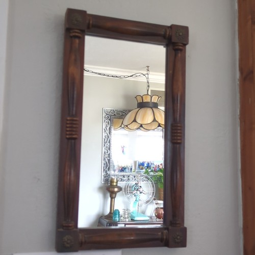 Rectangular dark wooden ornate - rectangular,