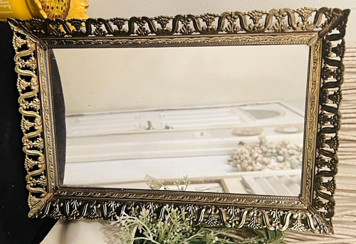 Ornate gold metal framed - ornate,