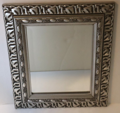 Ornate silver wood framed wall - wood,