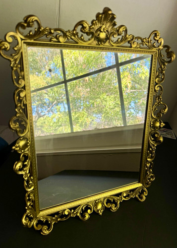 Ornate baroque gold tone metal - ornate,