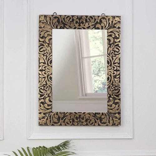 Ornate rectangular wall mirror - ornate,